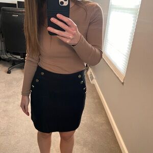 LOFT Elegant Black Skirt